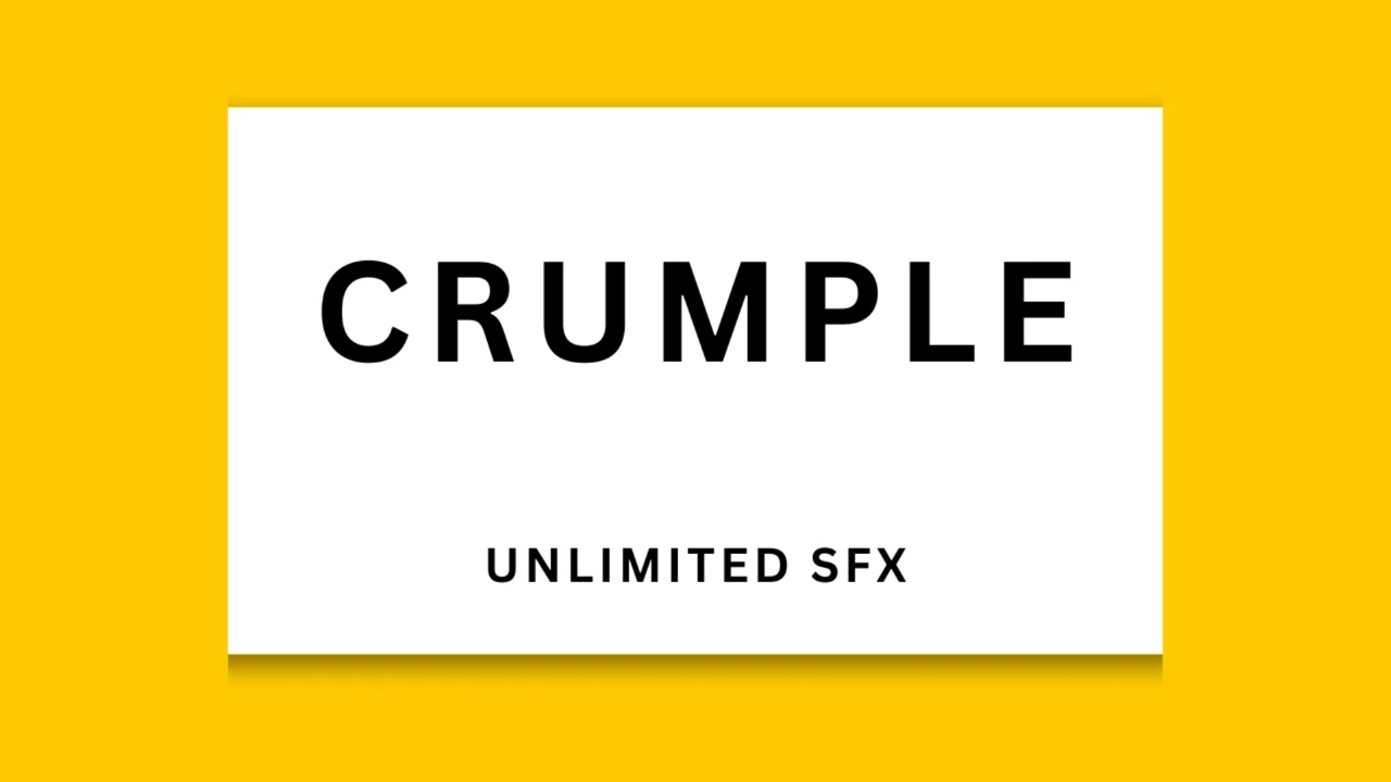 Crumple Pack - ASMR Crumpling Sounds - Free To Use Sound Effects