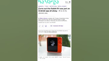 Rabbit R1 AI is just an Android application? #rabbitr1