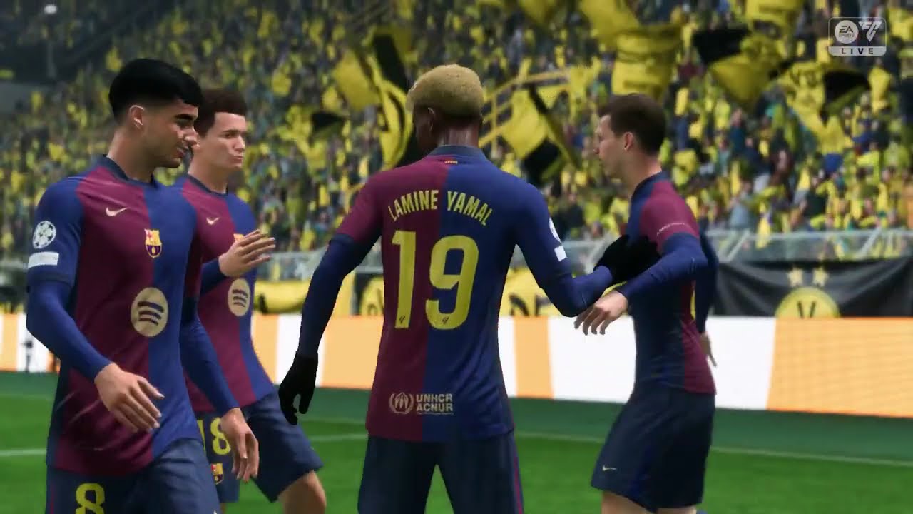 UEFA FC 25 🔥 Barcelona vs Dortmund 6th match| Epic 4k Gameplay 