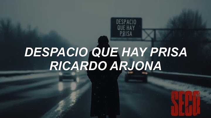 DESPACIO QUE HAY PRISA - Ricardo Arjona (Letra/Lyrics) SECO