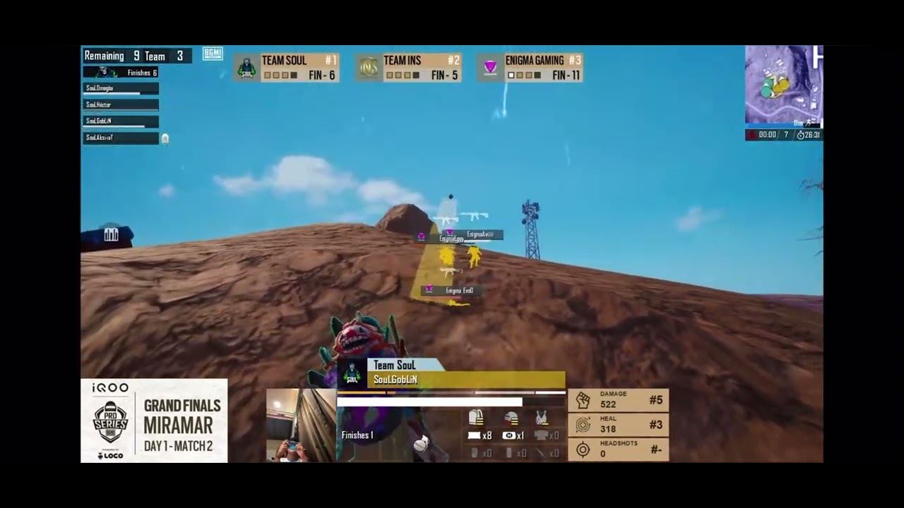 Team soul TodFod 10 kills chicken Dinner￼ Grand Finals Day 1 | iQ0O BMPSPowered By Loco