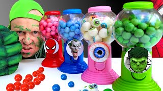 Mystery GIANT Candy Machine Challenge 미스터리 캔디 챌린지 Superhero Mukbang by PelMen