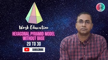 hexagonal pyramid (without base) out of paper I 3d geometric shapes I work education I saroj subudhi