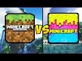 "MINECRAFT POCKET EDITION VS MINI CRAFT" (Minecraft PE, Mini Minecraft, Mobile Games, iOS, Android)