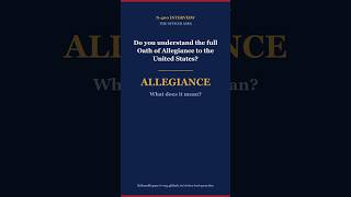 What Does 'Allegiance' Mean? N-400 Interview Question #shorts
