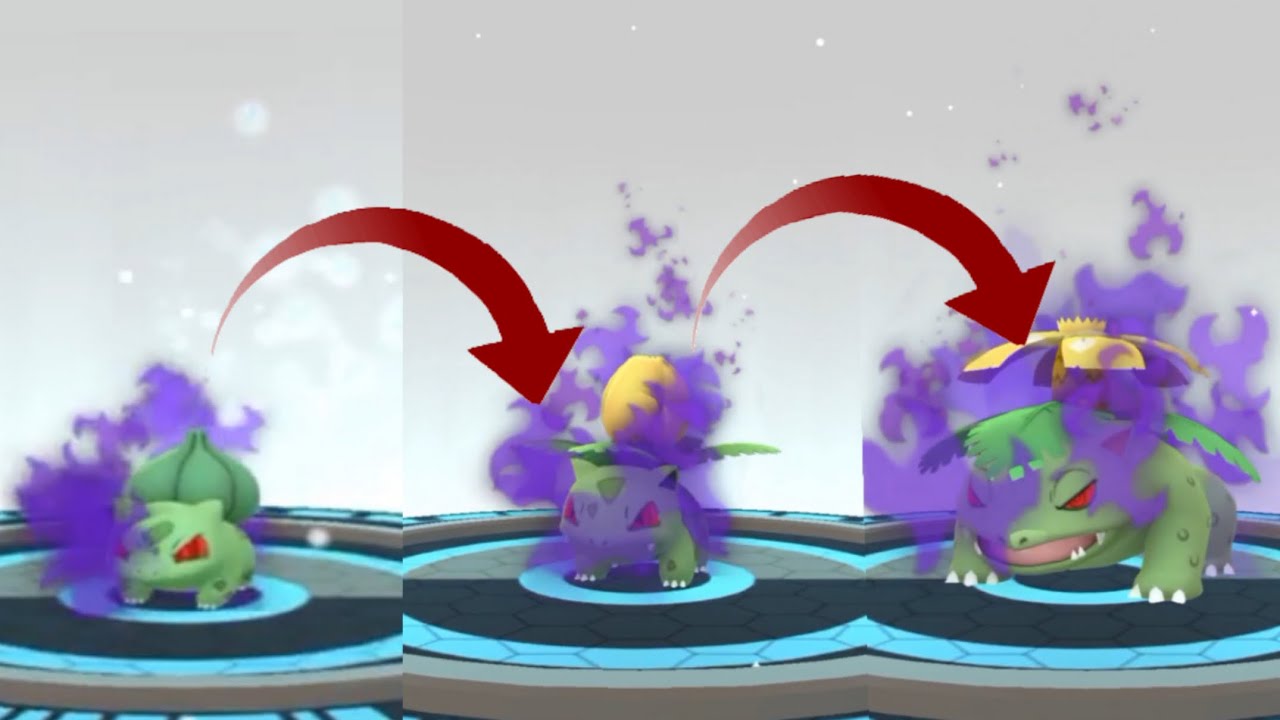 shiny shadow bulbasaur into venusaur in pokemon go