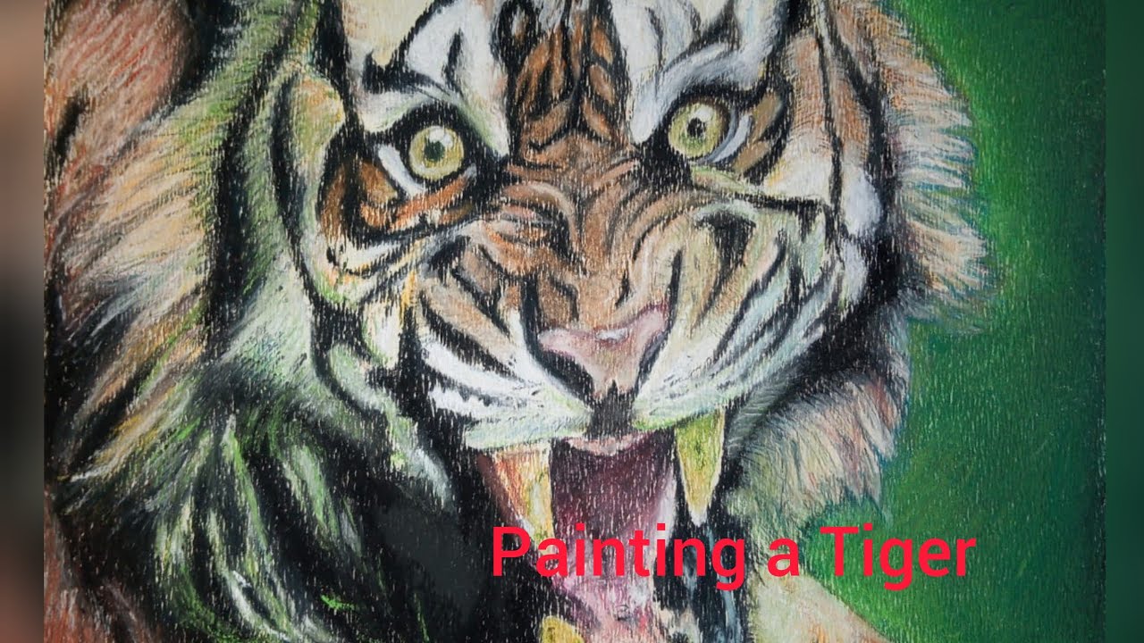 Tigre 3D Aux Pastels, Pintura por Maev'Art