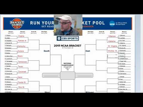 An idiot fills out a bracket. 2018 NCAA basketball bracket