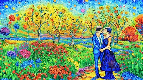 [GPT3 & Stable Diffusion 2.1 Animation] Romantic Scene Alluring Meerkatcouple  Watercolor Painting