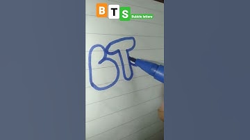 How 🙂👉to write #BTS in bubble letter step by step #shorts