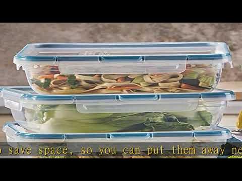 Snapware Total Solution 10-pc Plastic Food Storage Container Set, 8.5-Cup Rectangle Meal Prep Container, Non-Toxic, BPA-Free Lids with 4 Locking