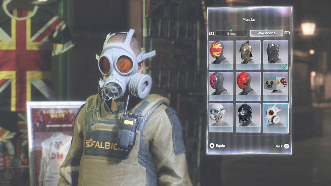 velordnet Utrolig mikro Watch Dogs Legion - Rare And Secret White Gas Mask Location - YouTube