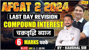 AFCAT 2 2024 MATHS | Compound interest चक्रवृद्धि ब्याज | Maths Short Tricks | AFCAT maths