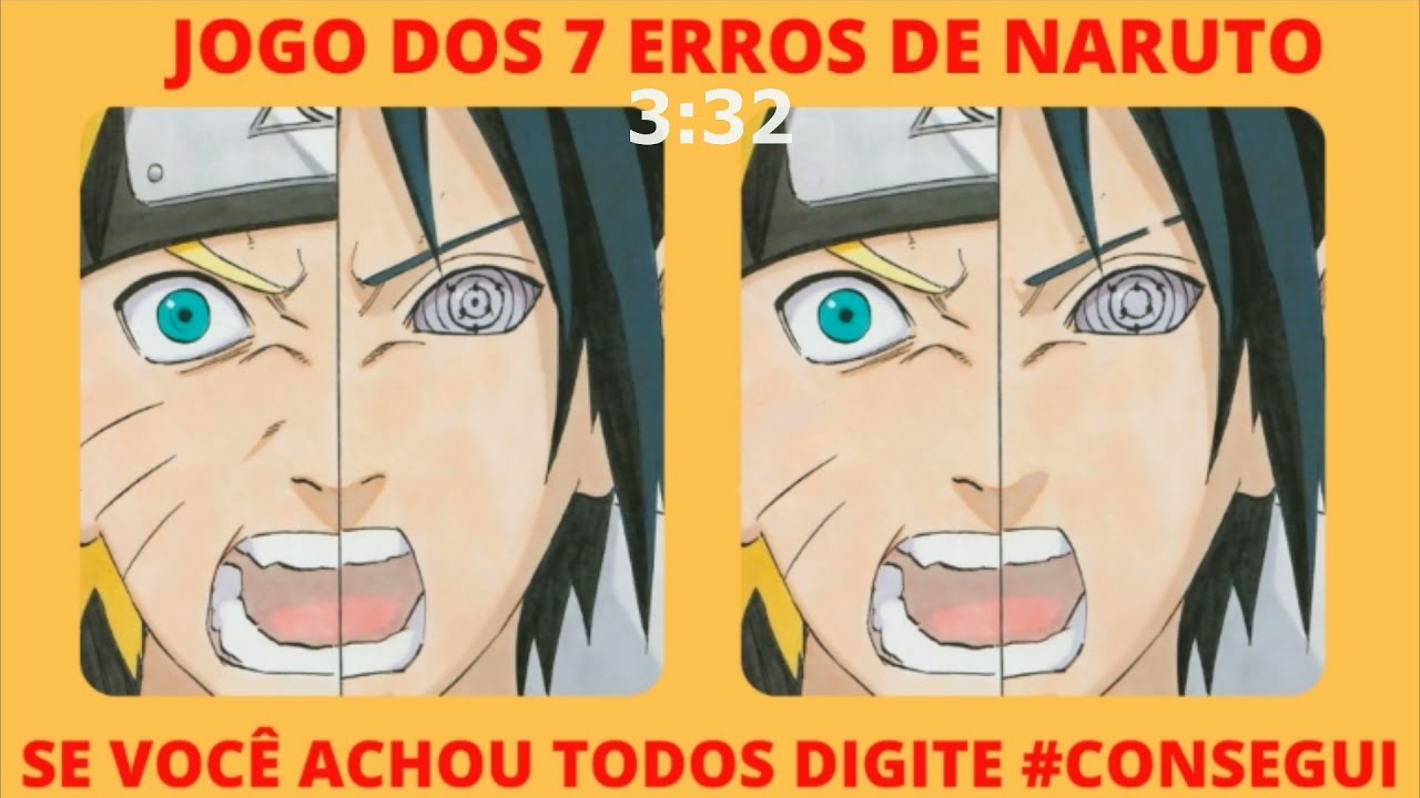Passatempo: Jogo dos 7 erros  Naruto Shippuden Online Amino