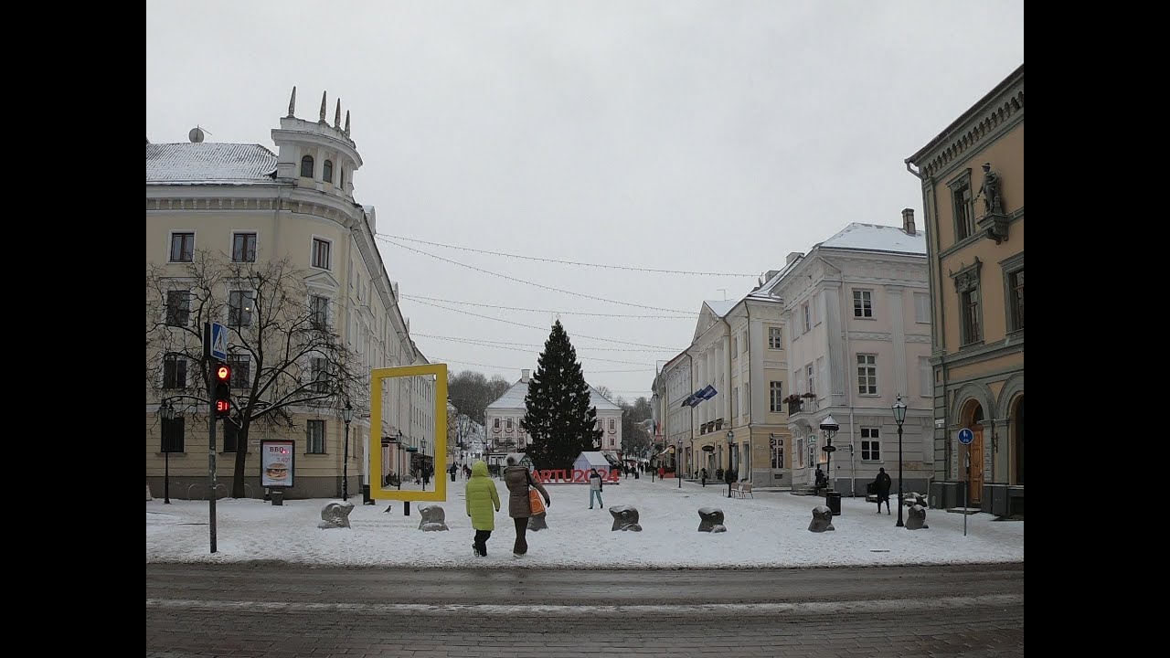 A walk in Tartu | Jalutuskäik Tartus | Kävelyllä Tartossa (timelapse, 11.01.2021)