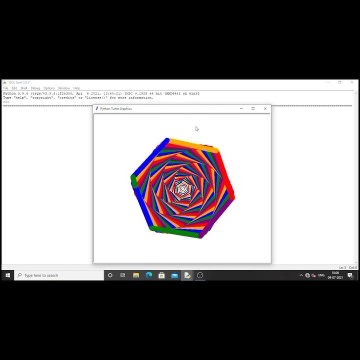 rangoli design using turtle python | latest rangoli design #shorts # ...