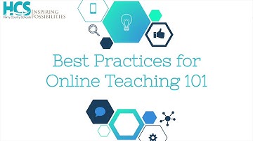 Best Practices for Online Teaching 101