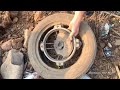 Restoration of old SONY speakers using car tyres | Restoration and Metal