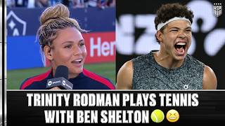 Trinity Rodman And Her Boyfriend Ben Shelton Have Friendly Tennis Matches