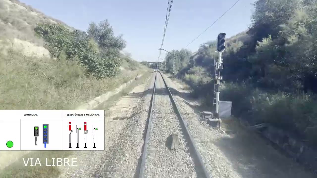 Linea 200, MADRID ZARAGOZA CONSTANTI, parte 16, (Grañen-Selgua) (Cab ride, train driver's view)