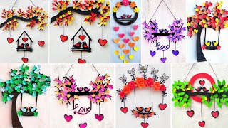 DIY 6 Easy Paper Wall Hanging Craft Ideas | Love Birds Wall Hanging