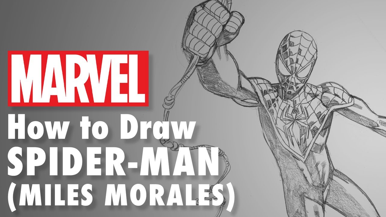 How To Draw Spider Man Miles Morales With Mike Hawthorne En Espanol Youtube