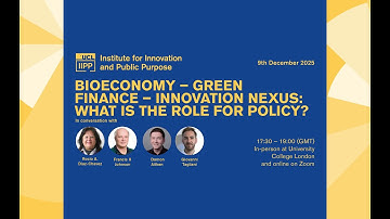 Bioeconomy-Green Finance-Innovation nexus: what is the role for policy?
