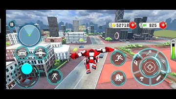 Robot game; NYPD police robot car transform game android gameplay HD video 2021.