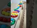 Marble Run ASMR ☆ HABA Wave Slope & One meter Wave Ramp,Tin Truck #shorts #marblerun #asmr