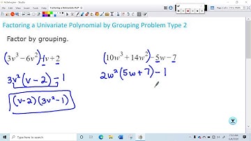 Factoring a Univariate Polynomial by Grouping Problem Type 2