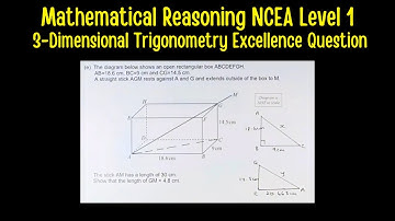 Mathematical Reasoning NCEA Level 1 - #Rearrange Dimensional Trigonometry Excellence Question