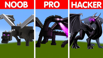 NOOB vs PRO vs HACKER Minecraft Pixel art – Ender Dragon