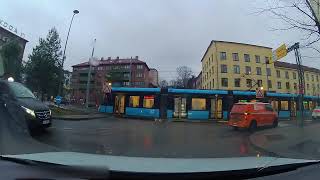 4K  / CITY CENTER  / RAINY DAY / NORWAY / Driver's License Test Practice 🇳🇴 Risløkka Trafikkstajon👌