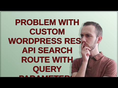 Problem with custom WordPress Rest API search route with query parameters