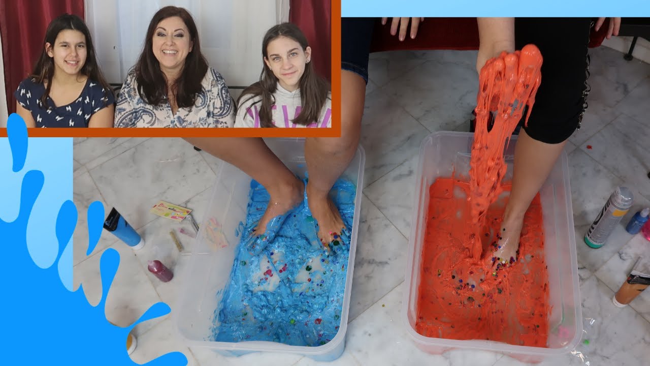 SLIMEKÉSZÍTÉS LÁBBAL! EBBŐL MI LESZ??