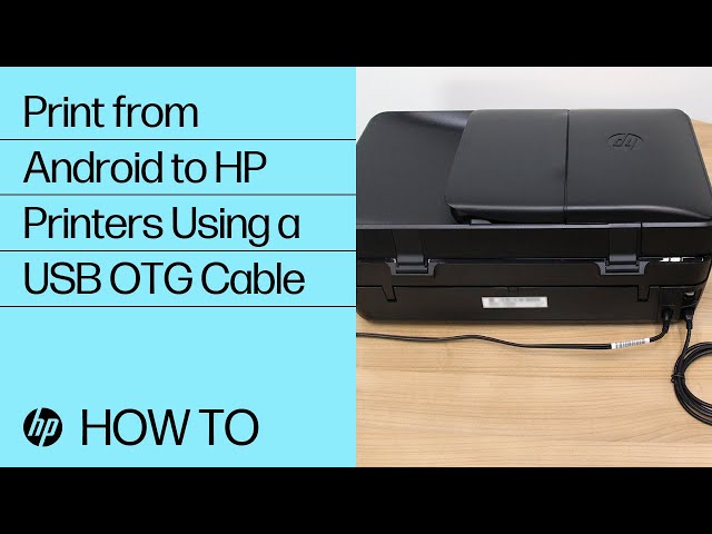 Impresoras HP - Impresión con un cable USB OTG (Android)