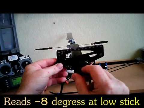 rc helicopter swashplate setup