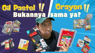 Perbedaan Crayon dan Oil Pastel! Kok beda? Yuk cari tahu! #crayon #oilpastel