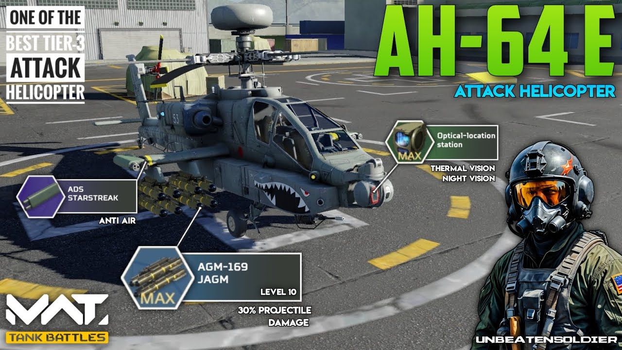 MWT : AH-64 E ( Attack Helicopter ) Is one of the best Tier 3 Heli || Worth Purchasing || MWT