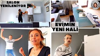 SALONUMU YENİLİYORUZ | EVİMİN YENİ HALİ | MORALİM BOZULDU  | GURBETCİ ANNE