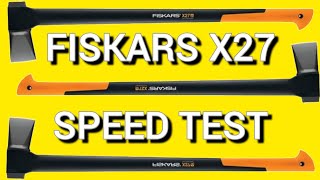Fiskars X27 Splitting Axe Speed Test [5 Days Of FIREWOOD In 10 Minutes]