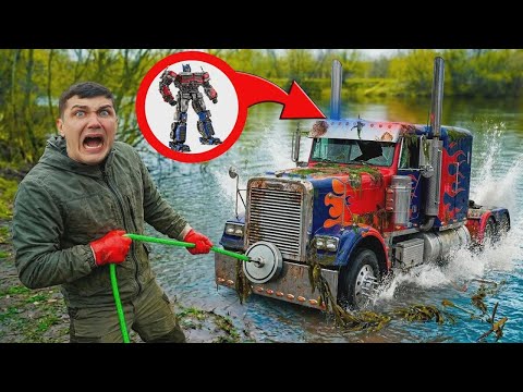 Znaleźliśmy OPTIMUSA PRIME'A pod wodą podczas łowienia magnesem!