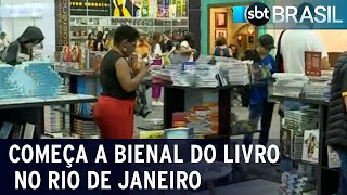 Bienal do Livro reúne mais de 300 escritores nacionais e estrangeiros no RJ | SBT Brasil (01/09/23) screenshot 3