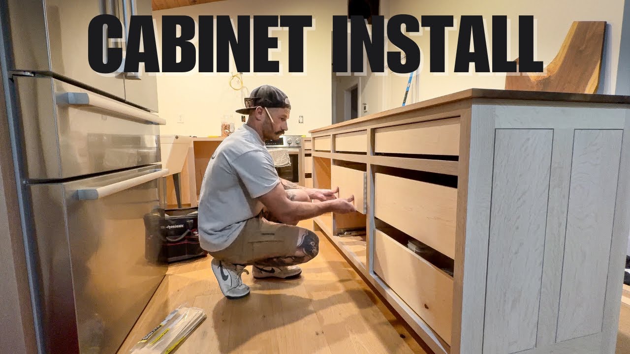 Installing Custom Kitchen Cabinets - YouTube