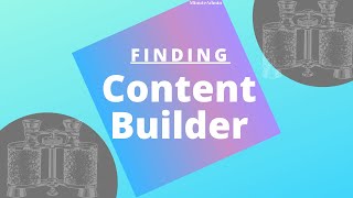 Find Content Builder in Marketing Cloud | Content Builder Training