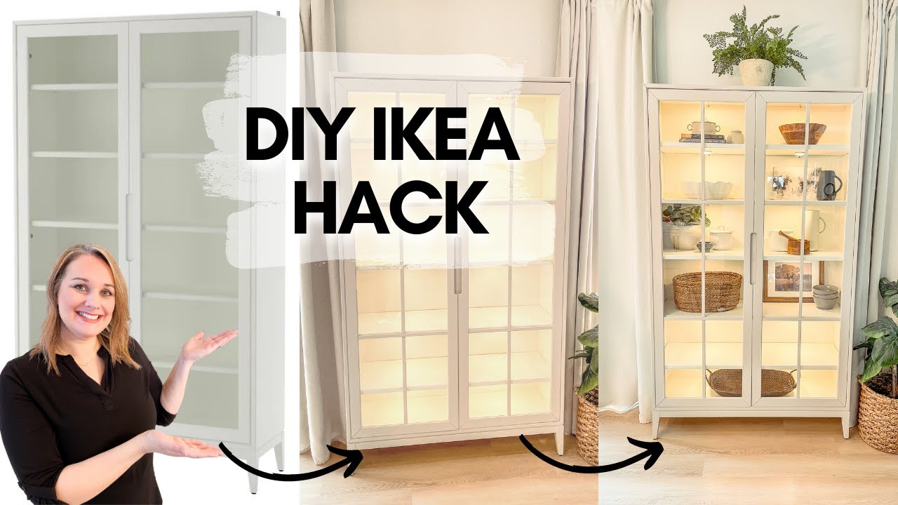 DIY IKEA HACK REGISSOR TRANSFORMATION | HUTCH CABINET MAKEOVER - YouTube