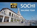 Sochi -  Walking Tour - Russia - 4K 60fps🎧- City Walk With Real Binaural 3D Ambient Sounds