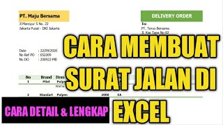 Cara Membuat Surat Jalan Di Excel || Narko Tutorial