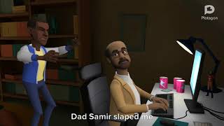 Samir slaps his brother Scott and gets grounded