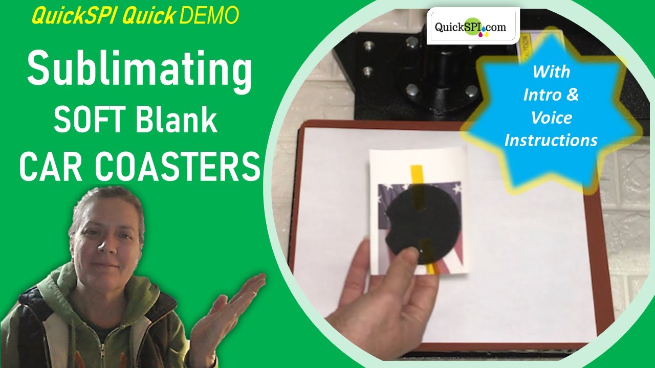 How to Sublimate Blank Car Coasters Full Heat Press Demo with Time